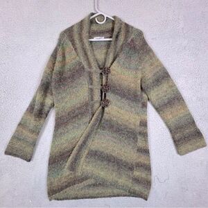 PBJ SPORT WOMENS WOOL SWEATER JACKET GREEN SIZE XL